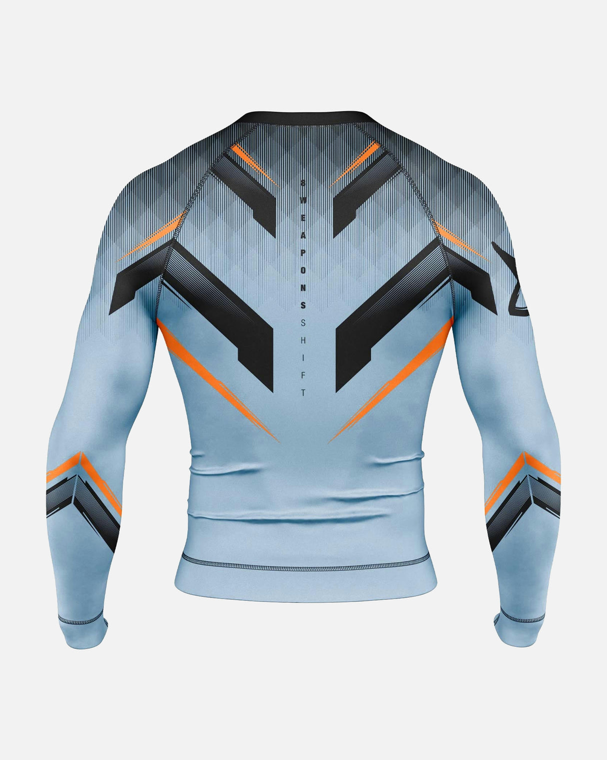 8 WEAPONS Rashguard Shift – Ice Grey/Orange