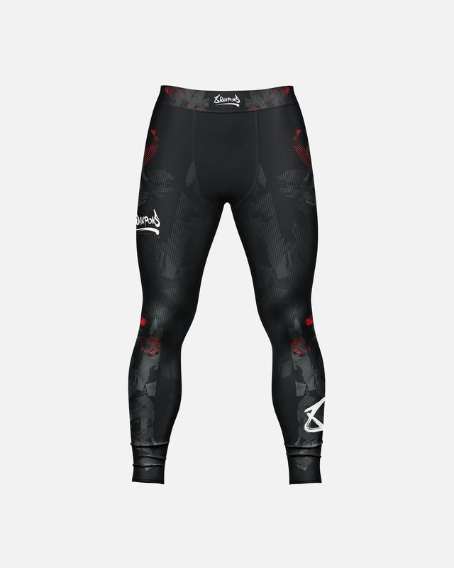 8 WEAPONS Kompressionshose Hit 2.0 – Schwarz/Rot