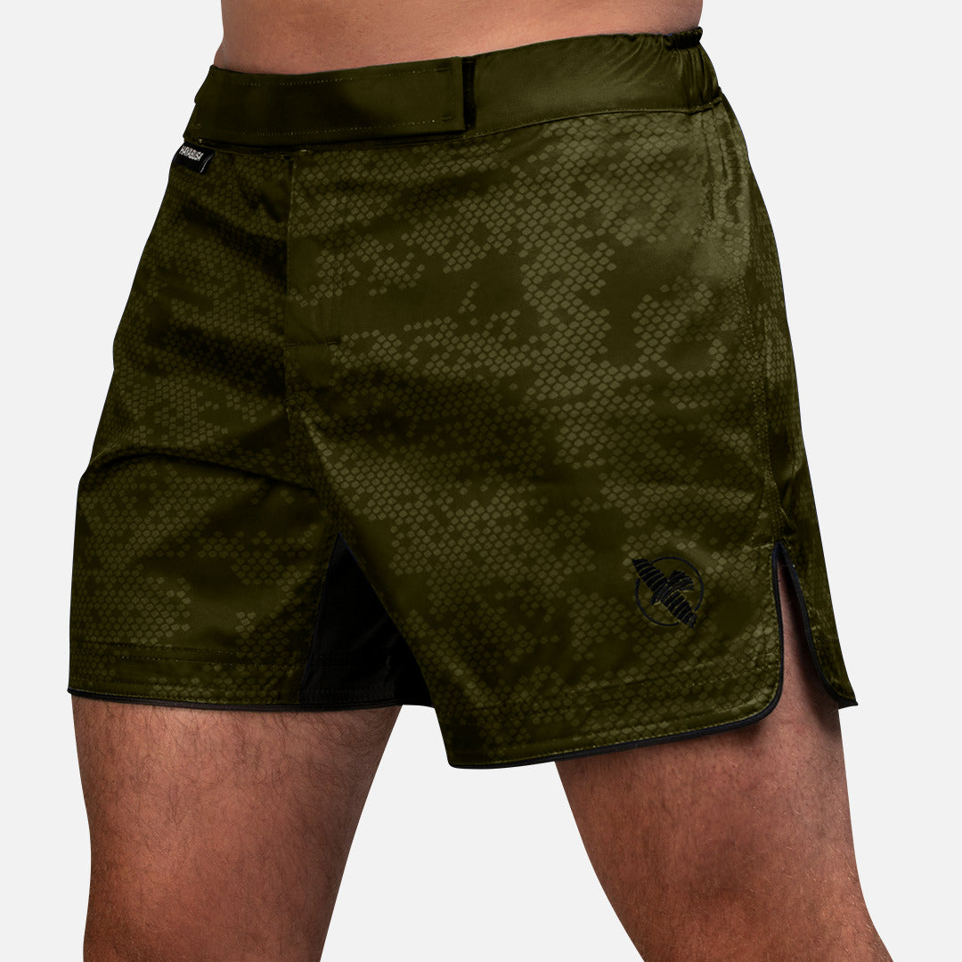 Hayabusa MMA Shorts Hex Mid-Thigh - Groen