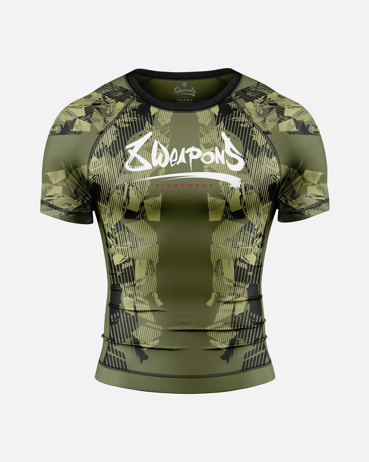 8 WEAPONS Rashguard Hit 2.0 - Olijf/Zwart