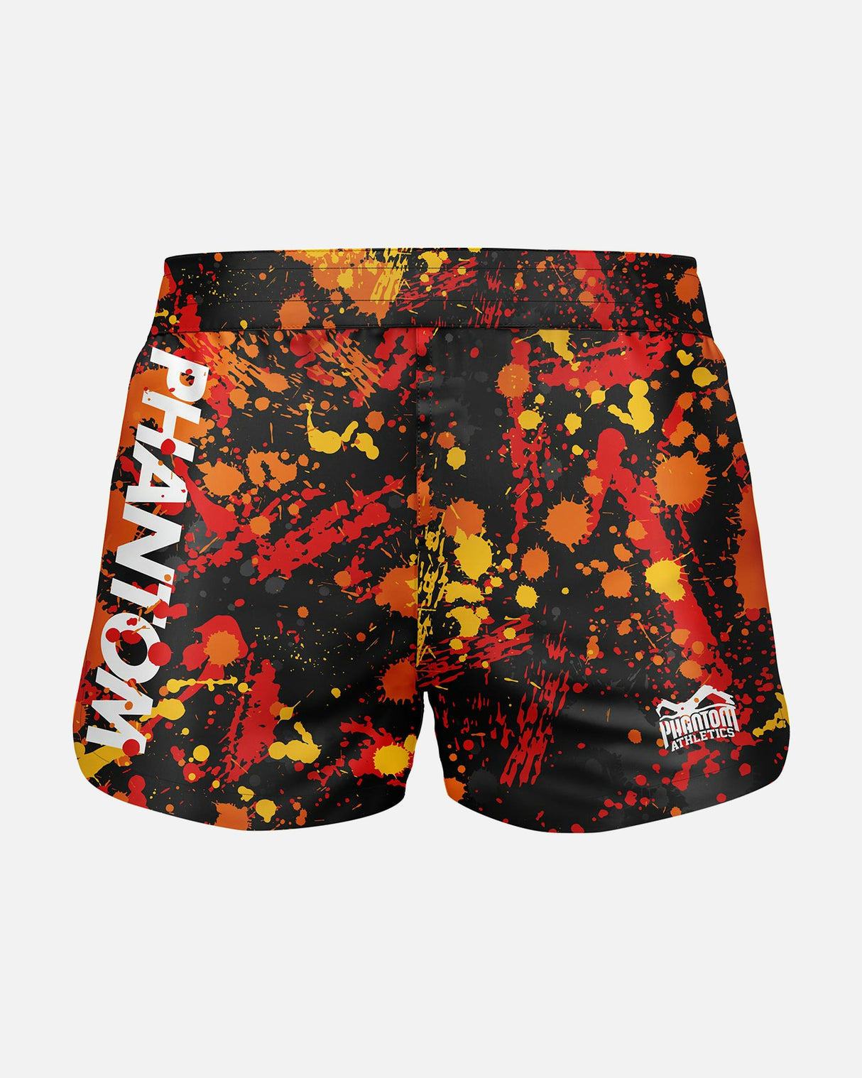 Phantom Athletics MMA Shorts Fusion Splatter - Rood/Oranje
