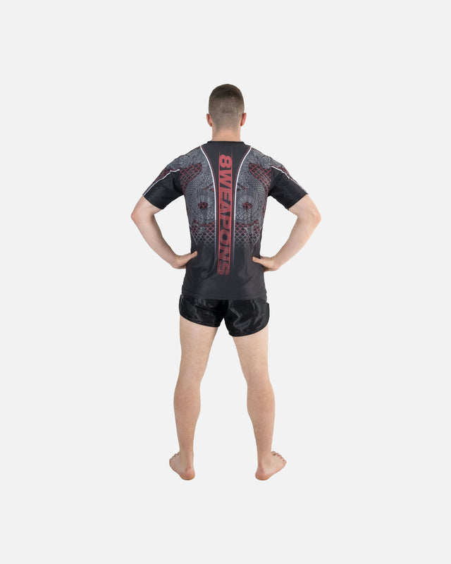 8 WEAPONS T-Shirt Functioneel Naga Yant - Zwart/Rood