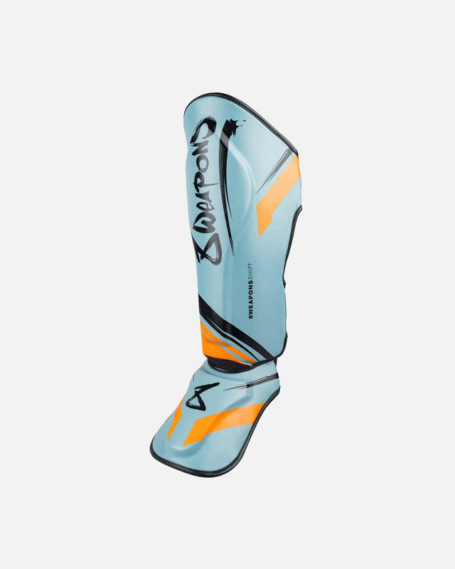 8 WEAPONS Schienbeinschoner Shift – Eisgrau/Orange