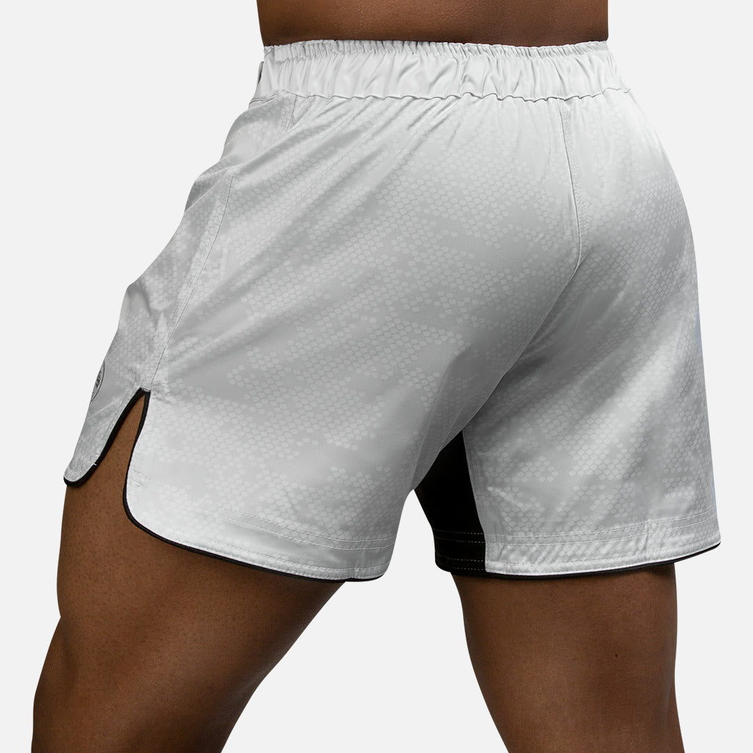 Hayabusa MMA Shorts Hex Mid-Thigh - Wit