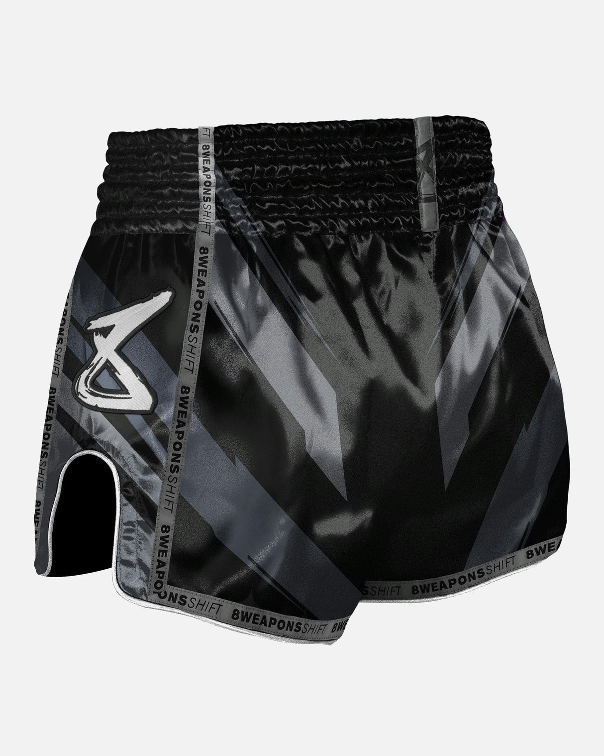 8 WEAPONS Muay Thai Shorts Shift - Zwart Mat