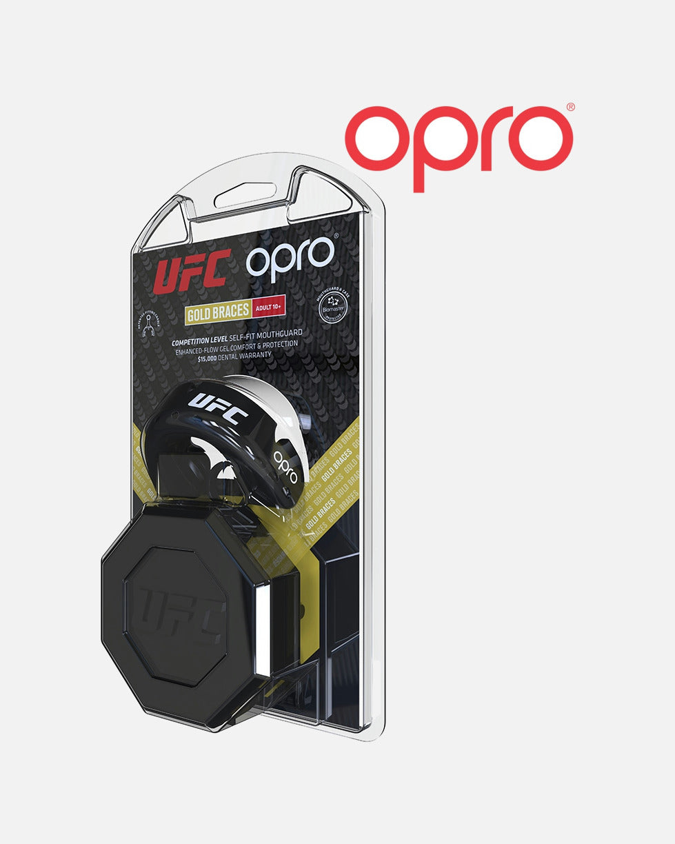 OPRO Bitje Gold Braces - Zwart