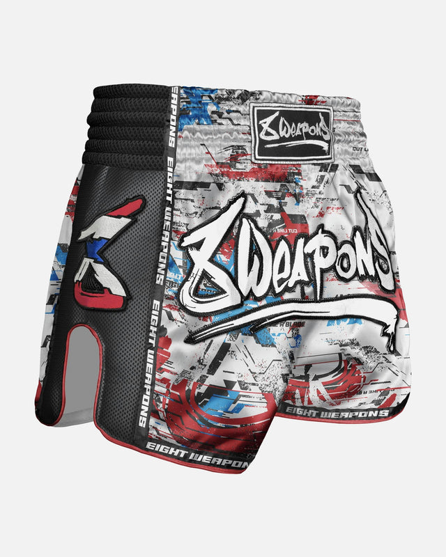 8 WEAPONS Muay Thai Shorts Cut Like A Blade 2.0 - Wit