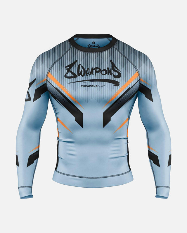 Rashguard 8 WEAPONS Shift – Gris glace/Orange