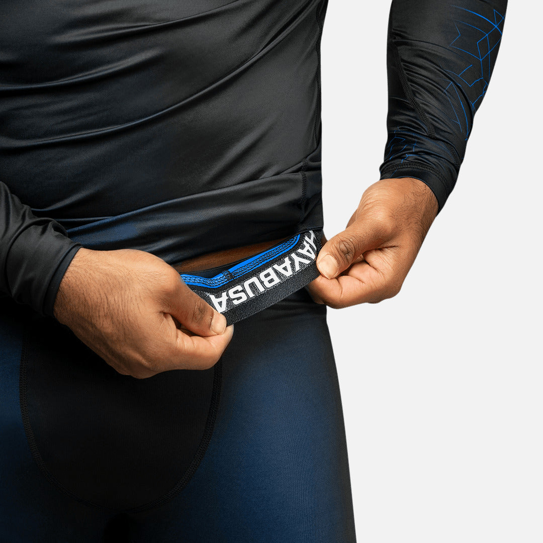 Hayabusa Compressie Shorts Geo - Blauw