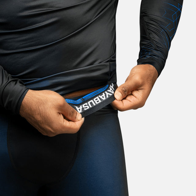 Hayabusa Compressie Shorts Geo - Blauw