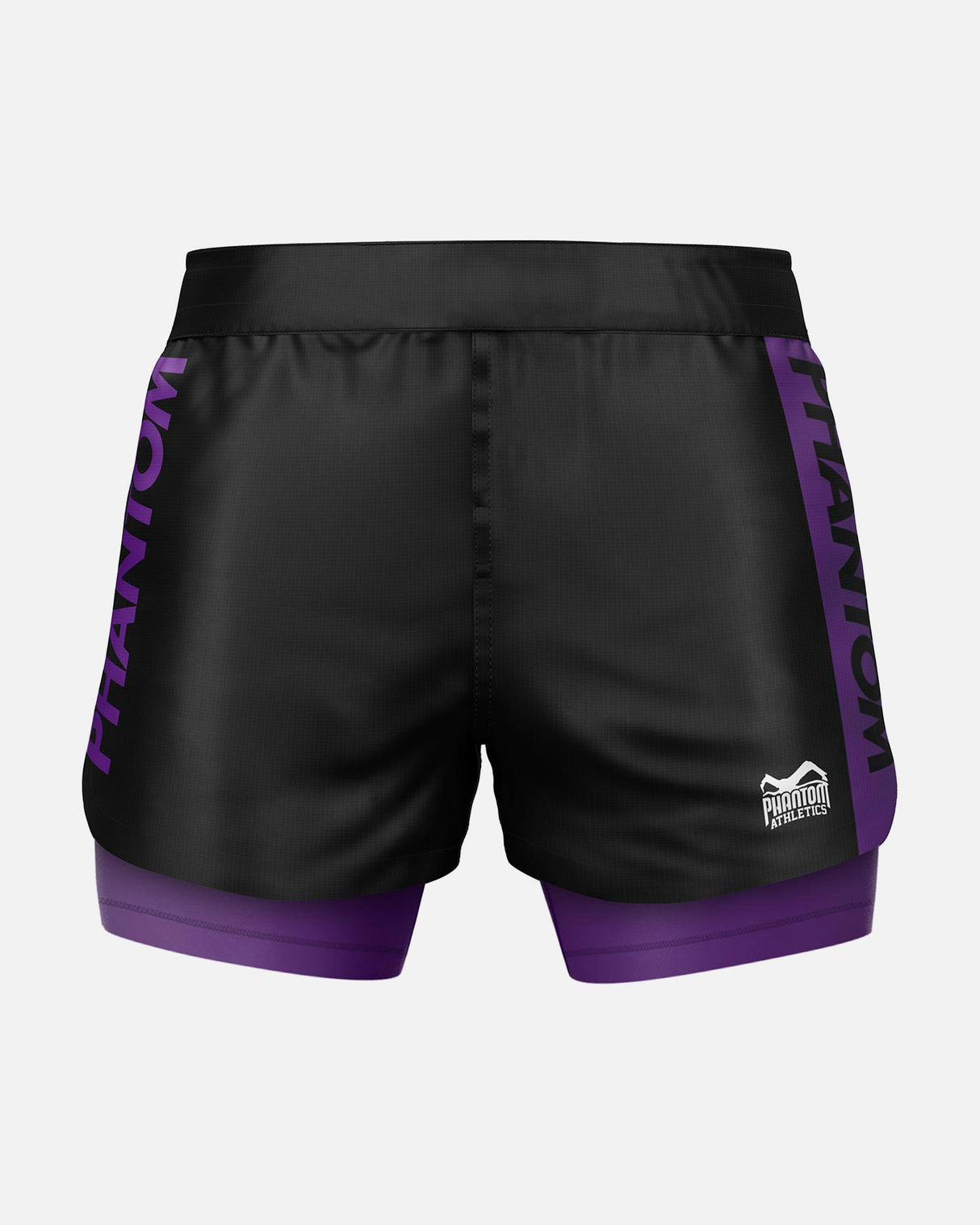 Pantaloncini a compressione Phantom Athletics Fusion-R 2in1 Ranked – Nero/Bianco