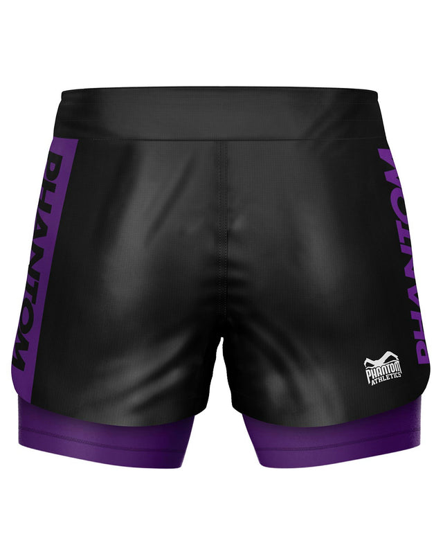 Phantom Athletics Compressie Shorts Fusion-R 2in1 Ranked - Paars