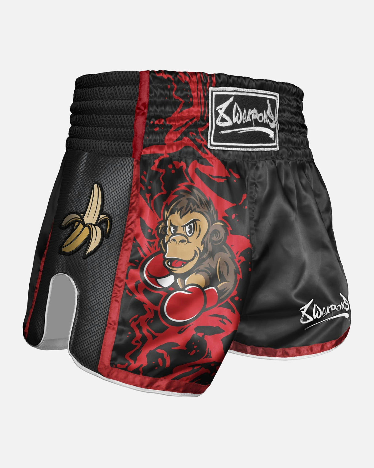 8 WEAPONS Muay Thai shorts Joe - Zwart/Rood