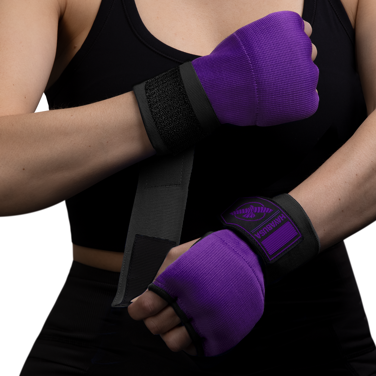 Hayabusa Binnenhandschoenen Quick Gel - Paars/Zwart