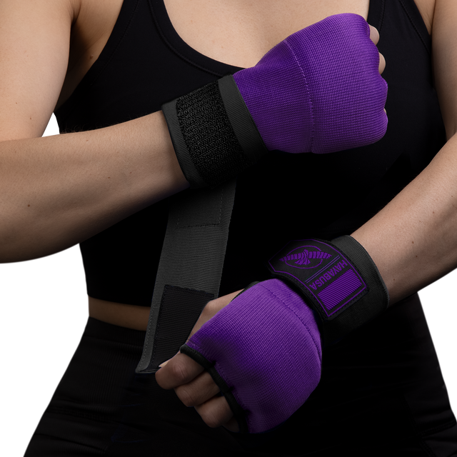 Hayabusa Innenhandschuhe Quick Gel – Violett/Schwarz