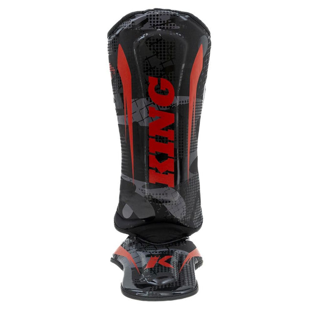 Protège-tibias King Pro Boxing Shogun – Noir/Rouge