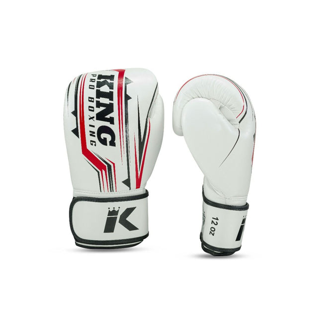 King Pro Boxing Boxningshandskar BG Spartan – Vit/Svart/Röd