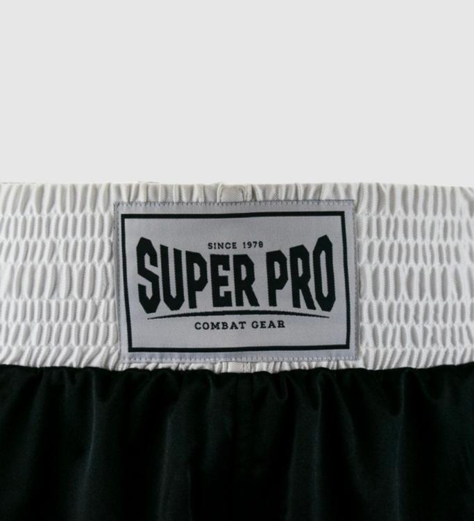 Super Pro Boksbroek Club - Zwart/Wit - Shorts