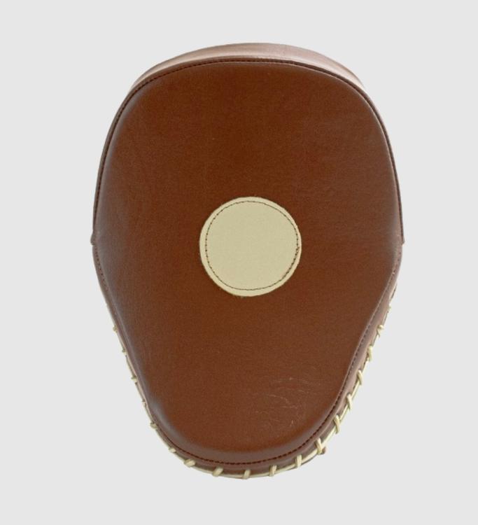 Super Pro Handpads Vintage Curved Leer - Bruin/Wit - Trap & Stootkussens