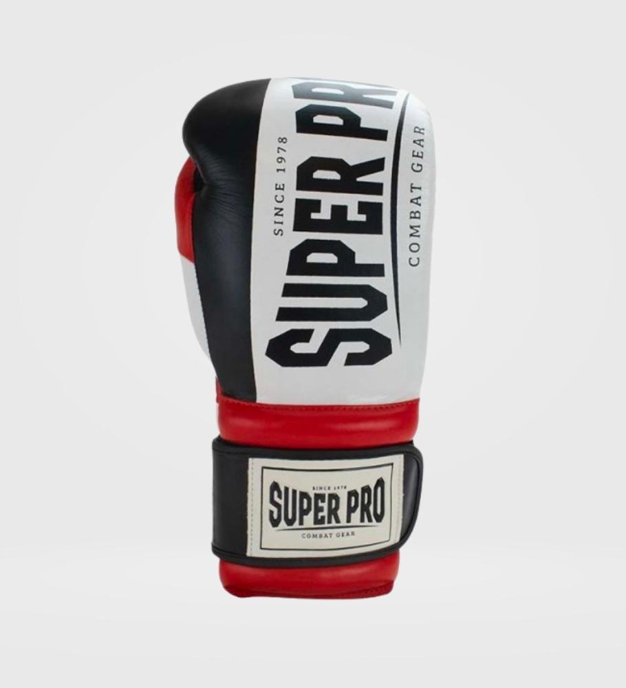 Super Pro (Kick)Bokshandschoenen Bruiser - Zwart/Rood/Wit - (Kick)Bokshandschoenen