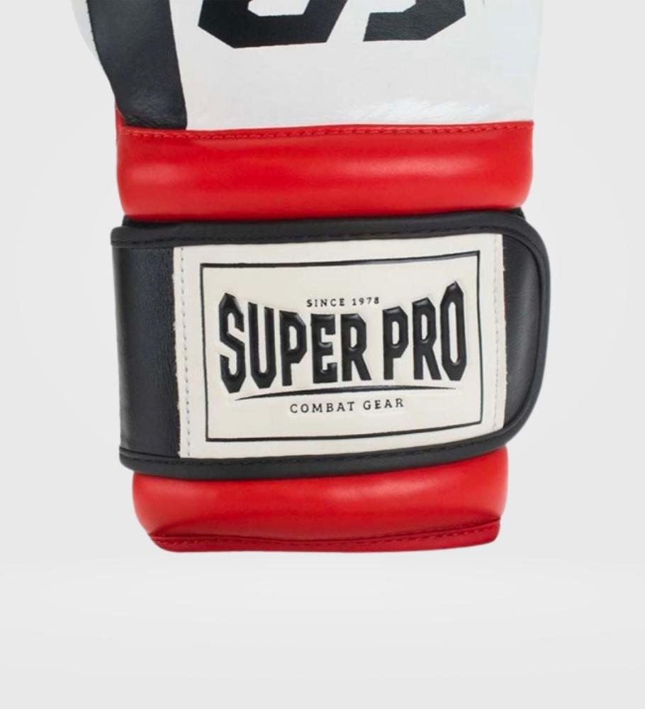 Super Pro (Kick)Bokshandschoenen Bruiser - Zwart/Rood/Wit - (Kick)Bokshandschoenen