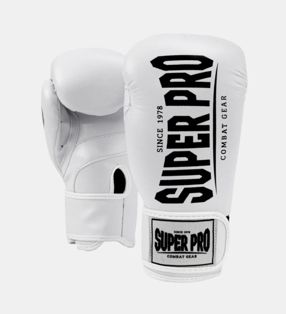 Super Pro (Kick)Bokshandschoenen Champ - Wit/Zwart - (Kick)Bokshandschoenen