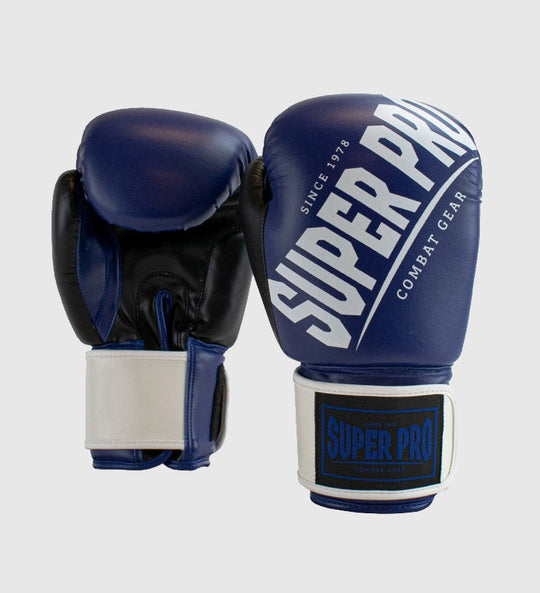 Super Pro Bokshandschoenen Rebel - Blauw/Wit/Zwart