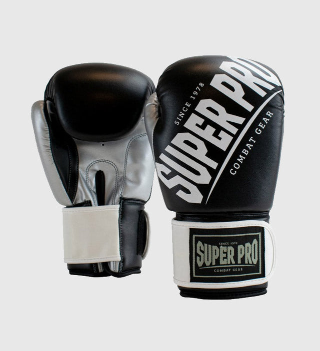 Super Pro Boxningshandskar Rebel – Svart/Vit – Boxningshandskar