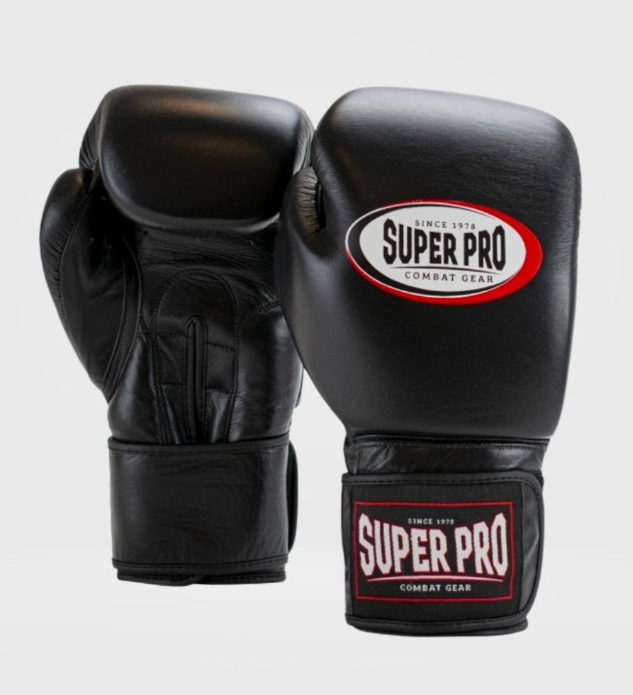 Super Pro (Kick)Bokshandschoenen Thai Pro - Zwart - (Kick)Bokshandschoenen