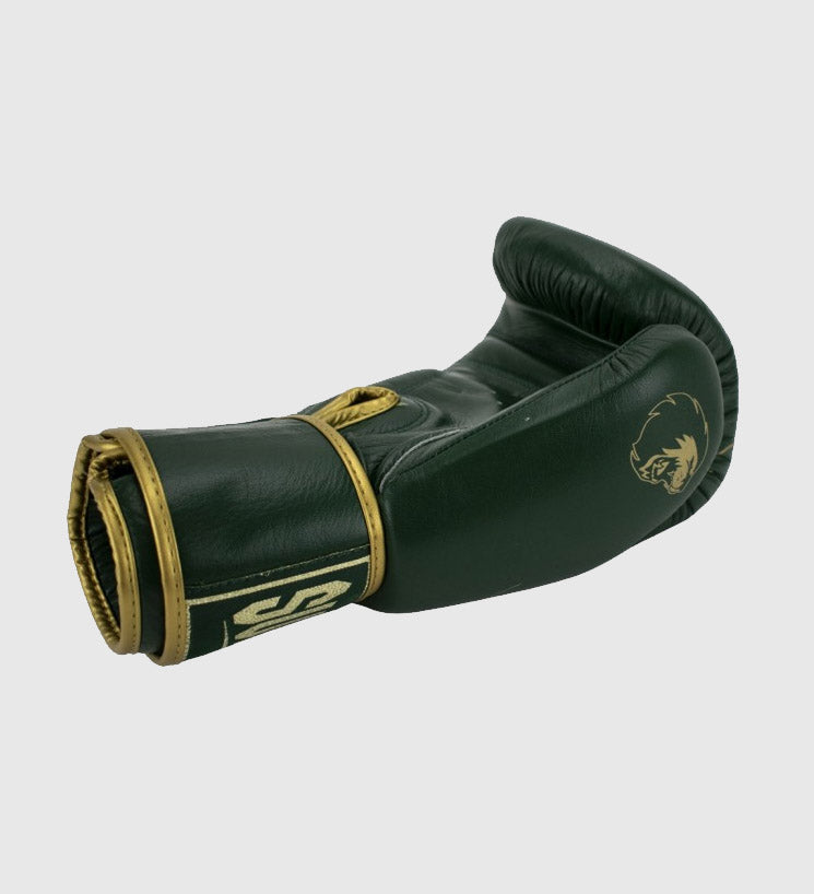 Super Pro (Kick)Bokshandschoenen Warrior - Groen/Goud - (Kick)Bokshandschoenen