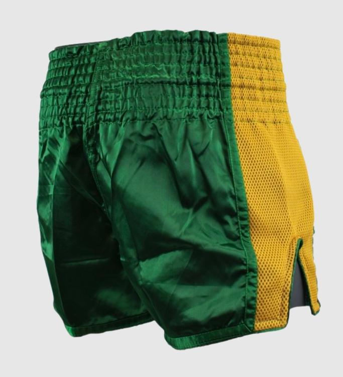 Super Pro Kickboks Broekje Brave - Groen/Goud - Shorts