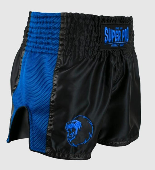 Super Pro Kickboks Broekje Brave - Zwart/Blauw