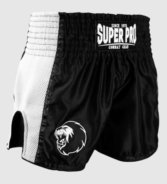 Super Pro Kickboks Broekje Brave - Zwart/Wit