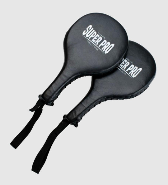 Super Pro Speed Paddles Leer - Zwart