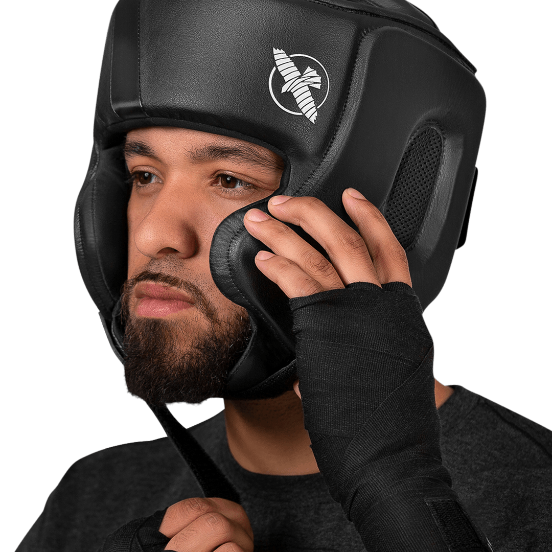 Hayabusa Hoofdbeschermer T3 met wang bescherming - Zwart