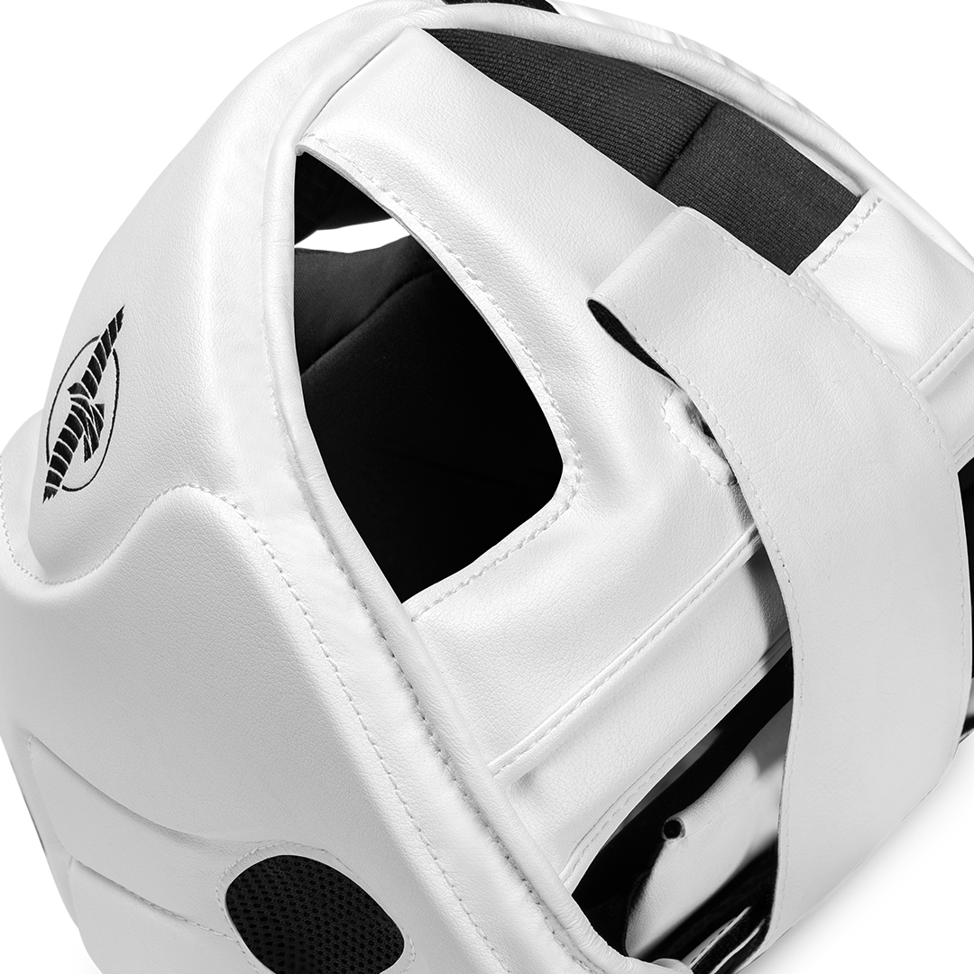 Hayabusa Hoofdbeschermer T3 met wang bescherming - Wit/Zwart