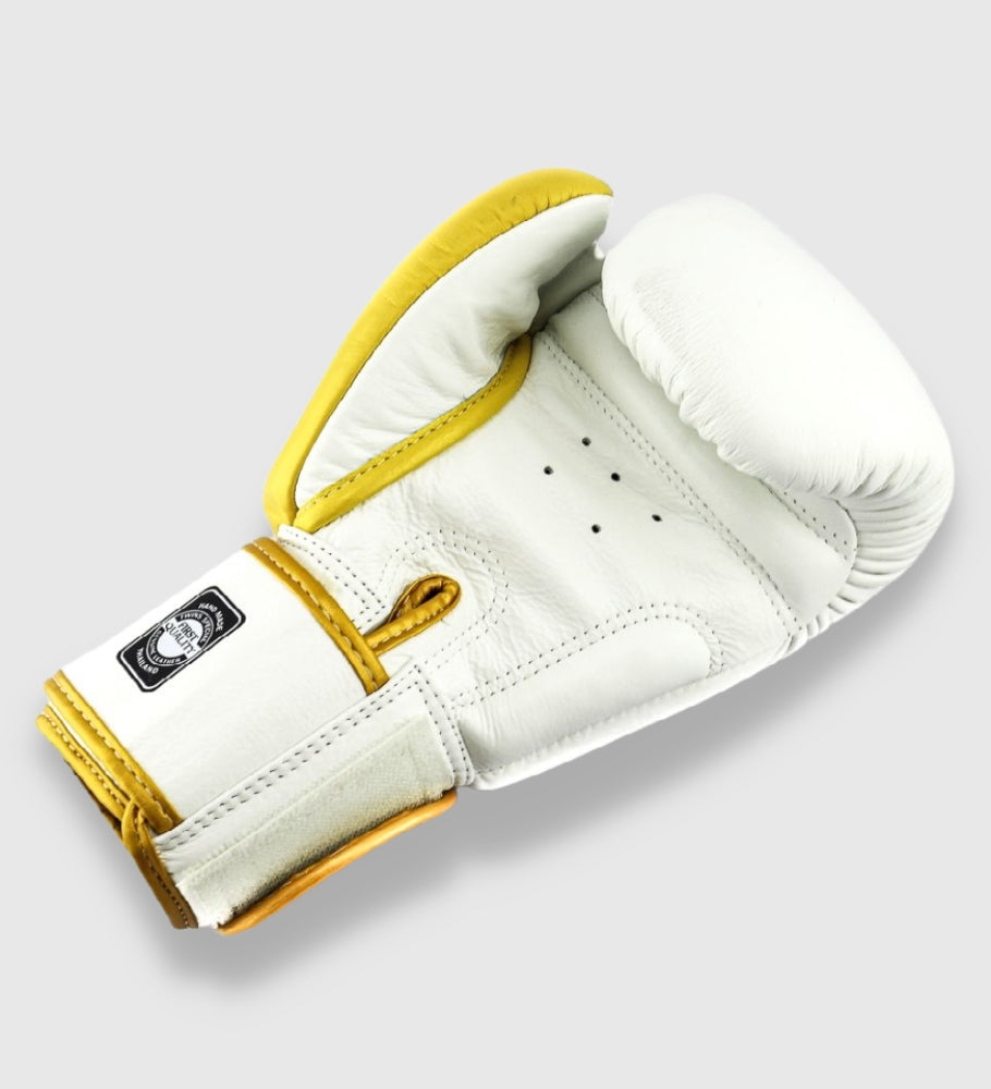 Twins (Kick)Bokshandschoenen BGVL 8 - Wit/Goud - (Kick)Bokshandschoenen