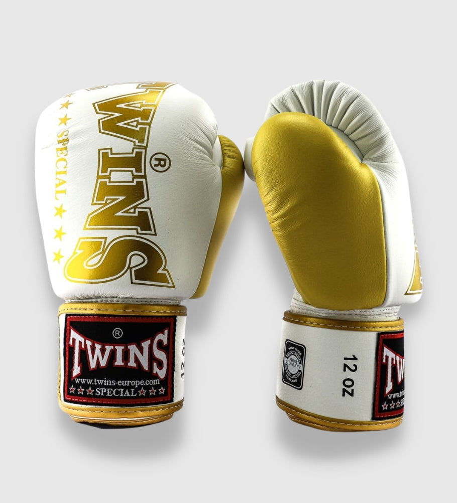 Twins (Kick)Bokshandschoenen BGVL 8 - Wit/Goud - (Kick)Bokshandschoenen