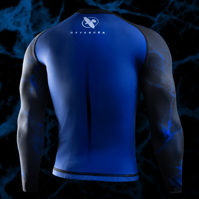 Hayabusa x UFC BJJ Rashguard Lange Mouwen – Blau/Schwarz