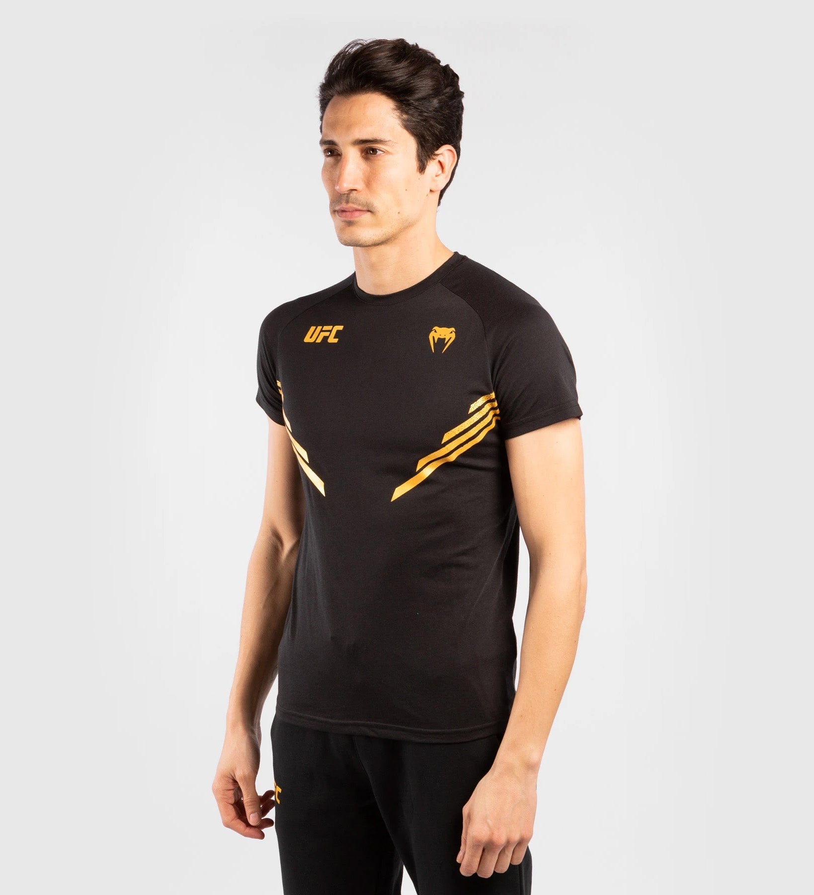 UFC Venum T-shirt - Zwart/Goud - T-Shirt