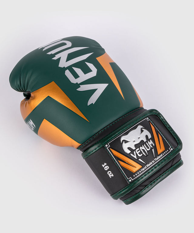 Gants de boxe Venum Elite – Vert/Bronze/Argent