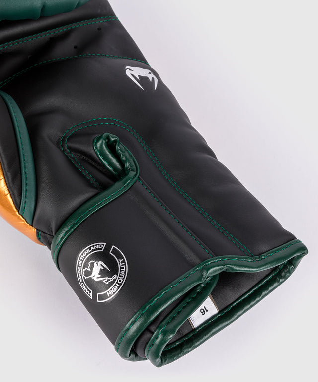 Gants de boxe Venum Elite – Vert/Bronze/Argent