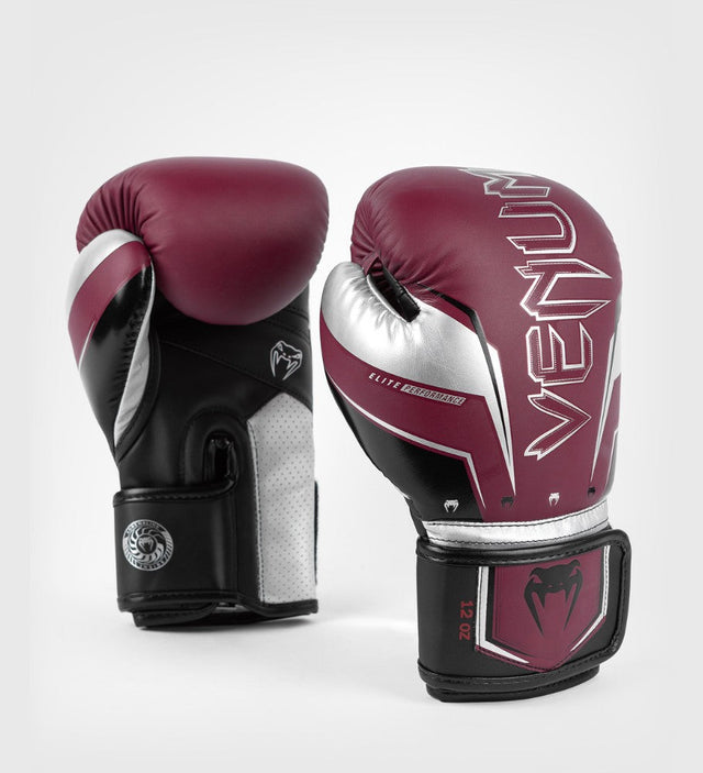 Guantoni da boxe Venum Elite Evo – Rosso/Argento – Guantoni da boxe