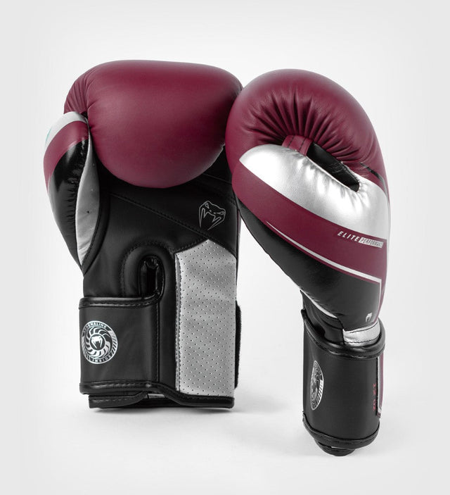 Guantoni da boxe Venum Elite Evo – Rosso/Argento – Guantoni da boxe