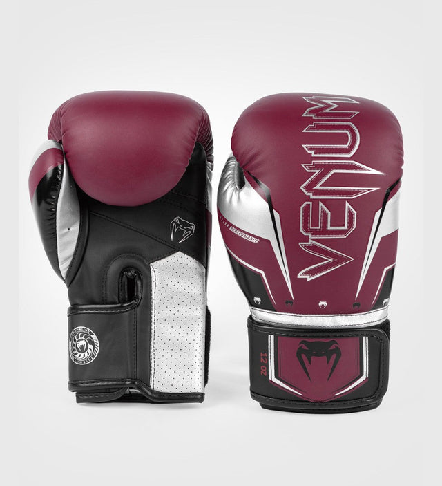 Guantoni da boxe Venum Elite Evo – Rosso/Argento – Guantoni da boxe