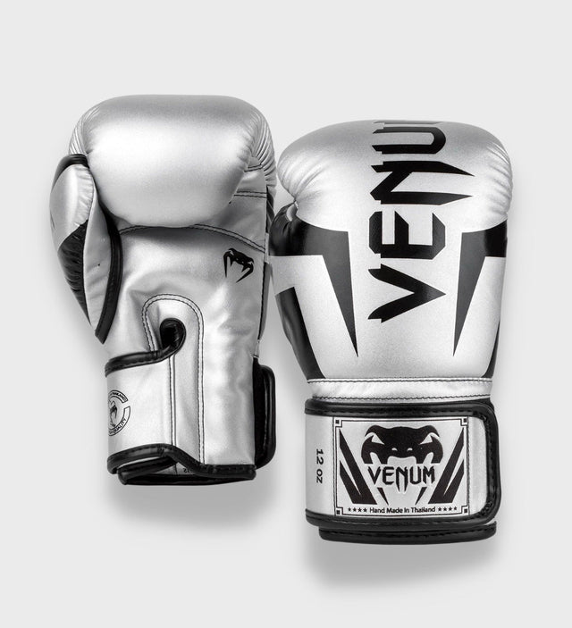 Venum Boxhandschuhe Elite – Silber/Schwarz – Boxhandschuhe