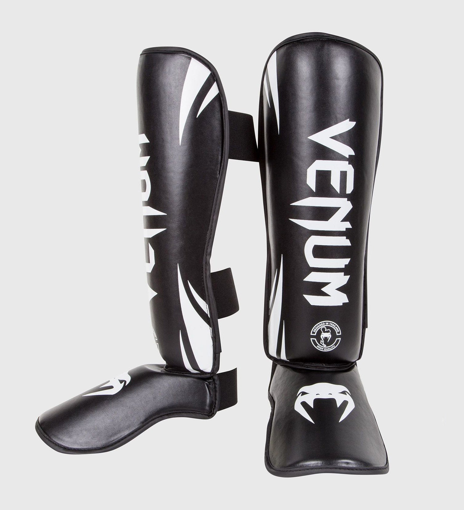 Venum Kickboks Scheenbeschermers Challenger - Zwart/Wit - Scheenbeschermers