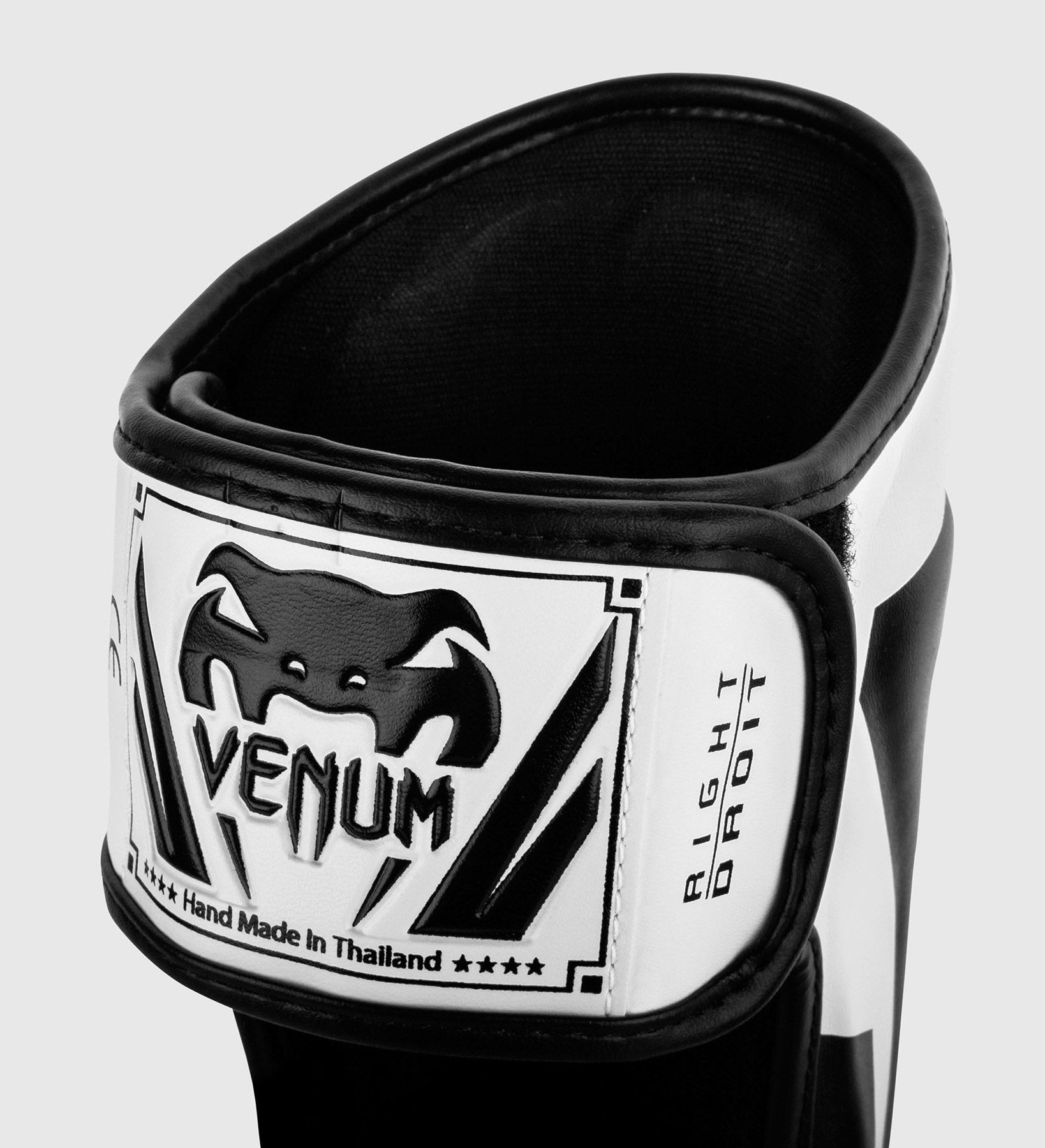 Venum Kickboks Scheenbeschermers Elite - Wit/Zwart - Scheenbeschermers