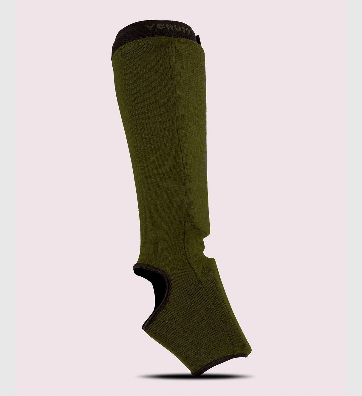 Venum Kickboks Scheenbeschermers Kontact - Kaki Groen/Zwart - Scheenbeschermers