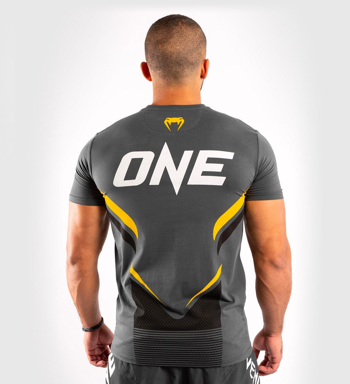 Venum ONE FC T-shirt - Grijs/Geel - T-Shirt